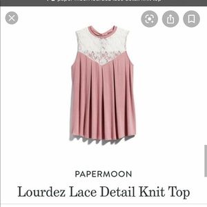 Paper moon Lourdez lace detailed tank